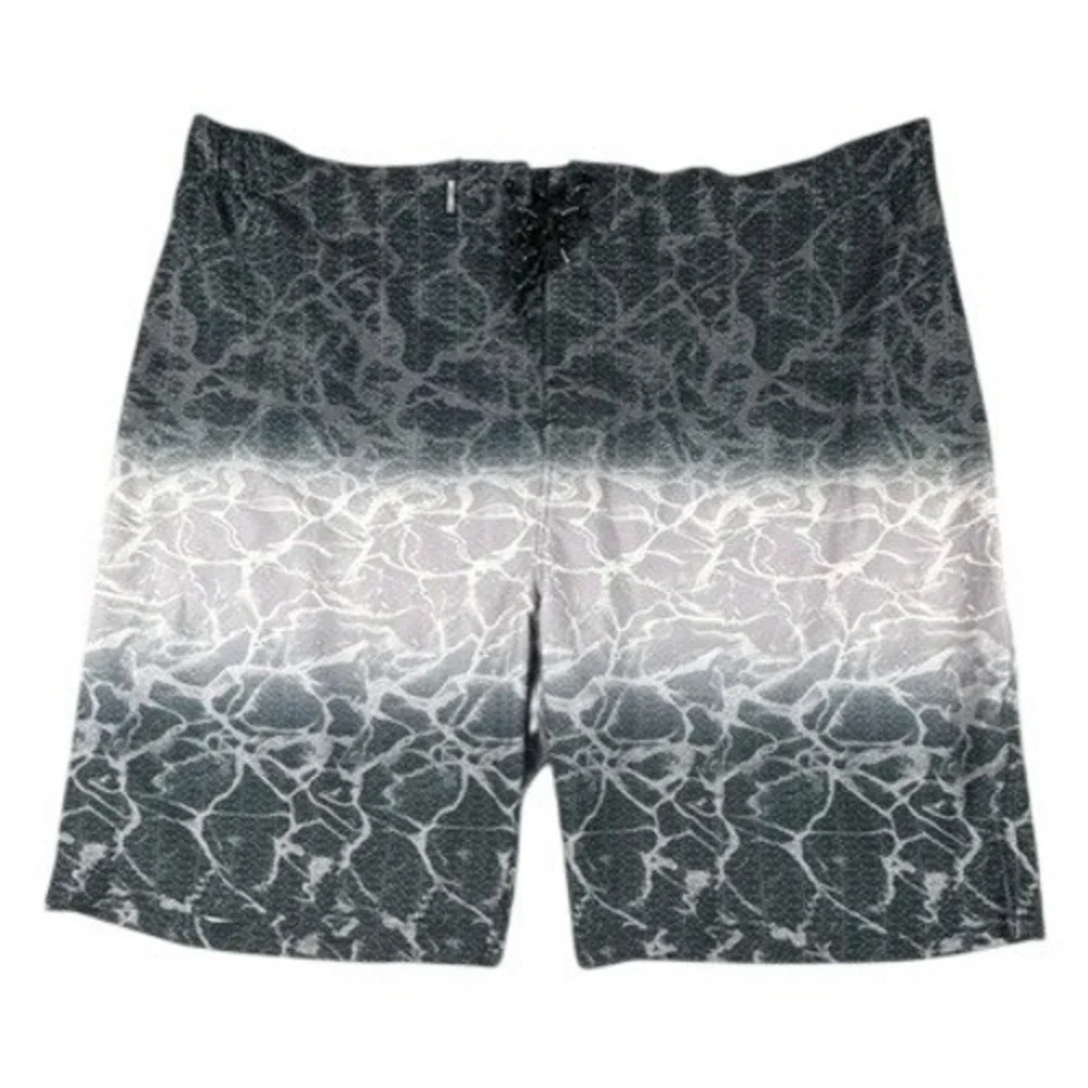 Ocean Coast Board Shorts Mens 3XLT Shark Ombre Grey Swim Trunks Ocean Advantage